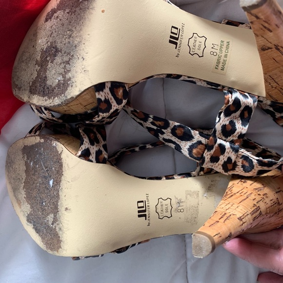 JLO Jennifer Lopez animal print high heel shoes size 8 - Picture 8 of 10